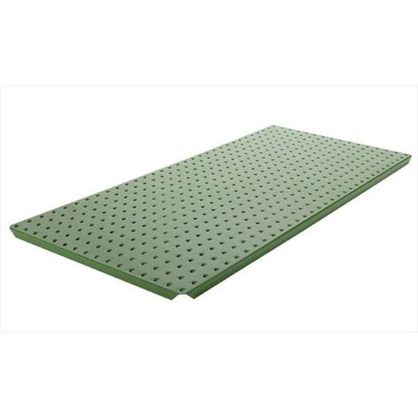 Alligatorboard Alligator Board ALGBRD16x32PTD-GRN Green Powder Coated Metal Pegboard Panels with Flange - Pack of 2 ALGBRD16x32PTD-GRN - main